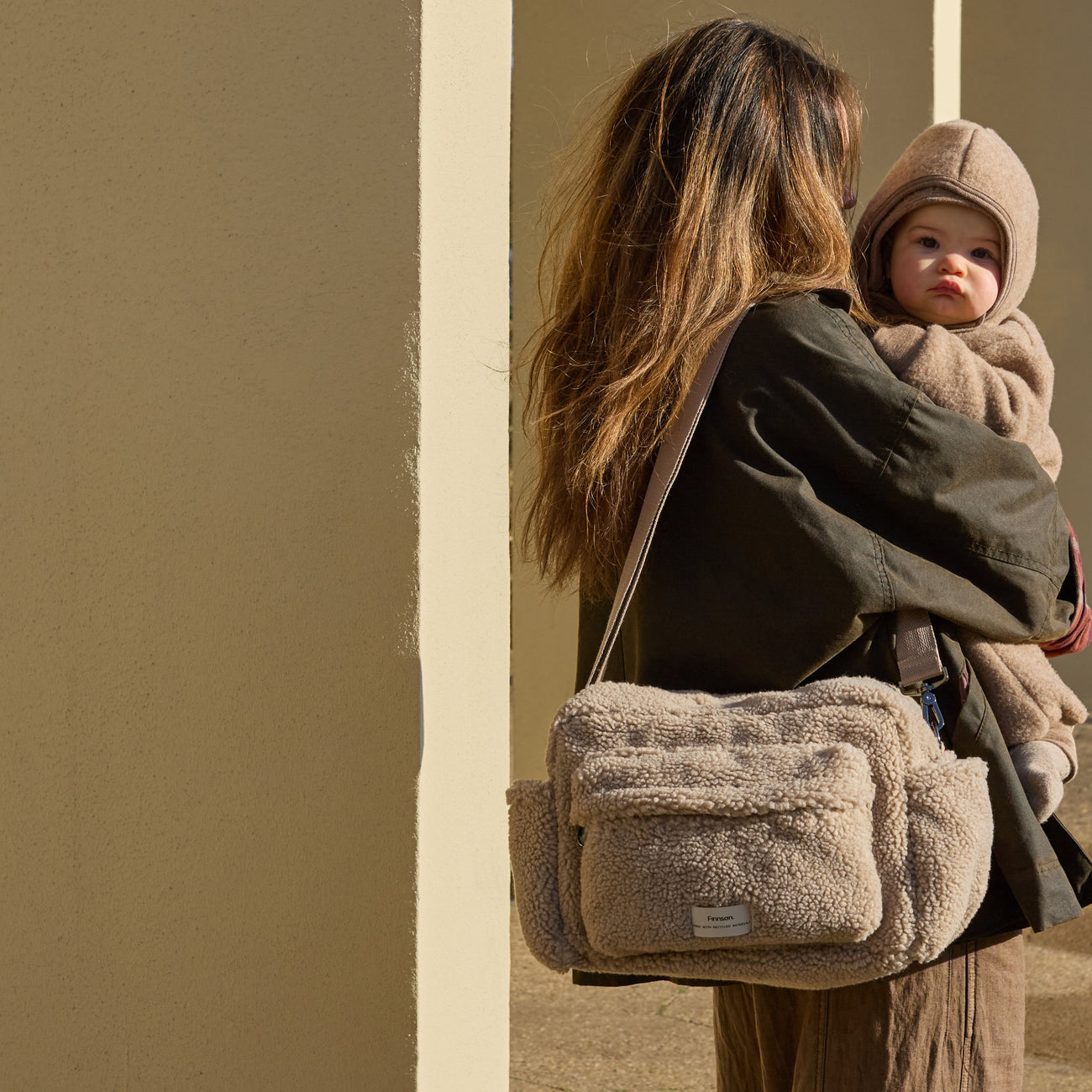 Freya Borg Eco Oversized Stroller Organiser + Buggy Clips (Beige)